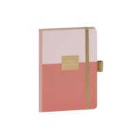 Taccuino Notebook Color Rosa A6 con elastico e portapenna