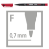 Marcatore  STABILO OHPen universal - f-fine-07mm - rosso