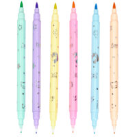 Set 6 penne doppia punta Pastel Hand Lettering - immagine 2