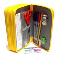 Astuccio 3 zip Vernice Fresca Col. Giallo - immagine 2
