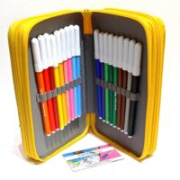 Astuccio 3 zip Vernice Fresca Col. Giallo - immagine 3