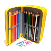 Astuccio 3 zip Vernice Fresca Col. Giallo - immagine 4