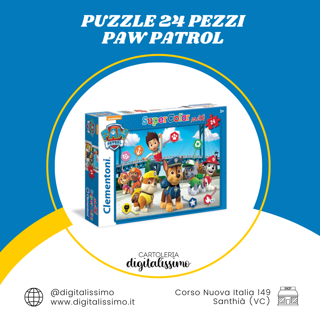 PUZZLE 24 CLEMENTONI - Paw Patrol * Digitalissimo Cartoleria