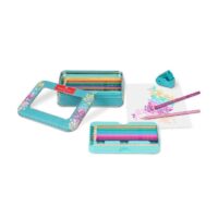 PASTELLI TRIANGOLARI SPARKLE + ACCESSORI SCATOLA IN METALLO TURCHESE DA 20 COLORI FABER-CASTELL - immagine 2