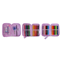 Astuccio 3 zip Tinta Unita HELLO KITTY - immagine 2
