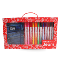 Set regalo Notebook + 12 Brush Linea Jeans Tinta Unita