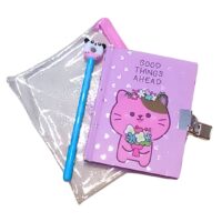 Diario Segreto - con astuccio glitter e penna - GATTINO