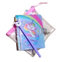 Diario Segreto - con astuccio glitter e penna - UNICORNO
