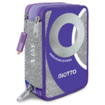 Astuccio 3 zip Giotto Sneakerlovers viola con glitter