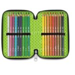 Astuccio Giotto Petlovers aperto: scomparto pastelli