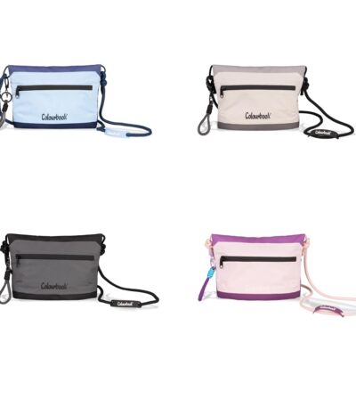 Colourbook Borsa Trek con tracolla: i 4 colori azzurro, grigio chiaro, grigio fumo e rosa