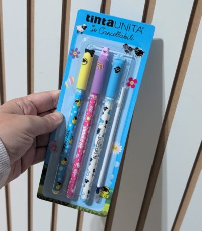 SET 3 PENNE CANCELLABILI + REFILL BLU TINTA UNITA - SPRING