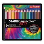 Stabilo Aquacolor ARTY, scatola in metallo da 24 matite acquerellabili