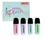 Set regalo STABILO BOSS ORIGINAL Plush, 4 evidenziatori pastello, confezione chiusa con i pennarelli
