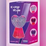 Confezione lampada multicolor con glitter