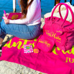 Collezione tintaUNITA Juice mela: borsa, pochette, diario e telo mare