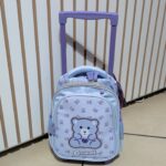 Trolley asilo Coccolotti Classic lilla con orsetto