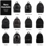 Zainetto Colourbook Nero Assoluto: tutte e 11 le texture, da Jet Black a Noir Intenso